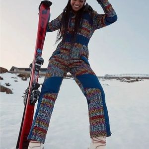 NWT Free People Movement All Prepped Jacquard Ski Suit